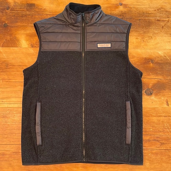 Vineyard Vines Other - Vineyard Vines Martha’s Vineyard Puffer/Fleece Vest Mens Small Black